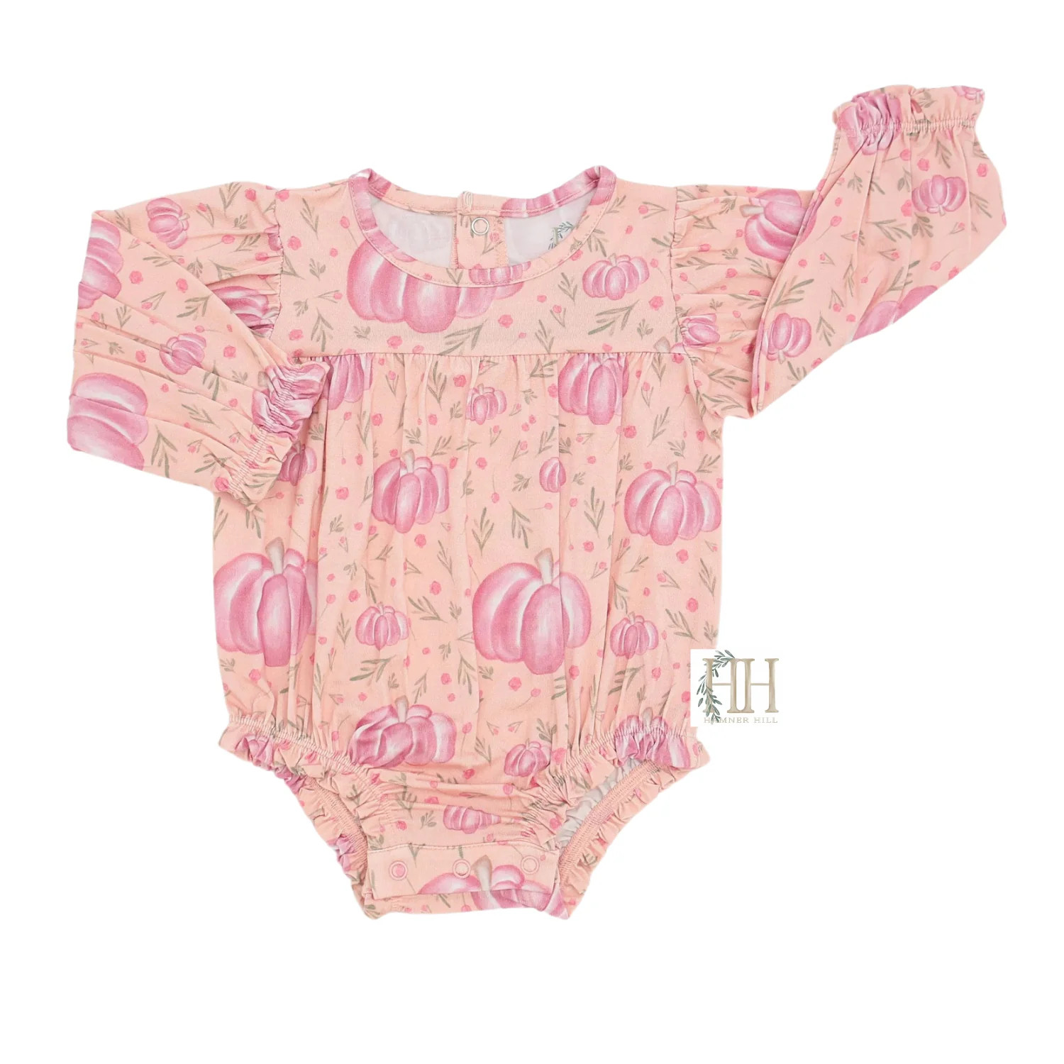 Girls Floral Pumpkin Bamboo Bubble | Hamner Hill
