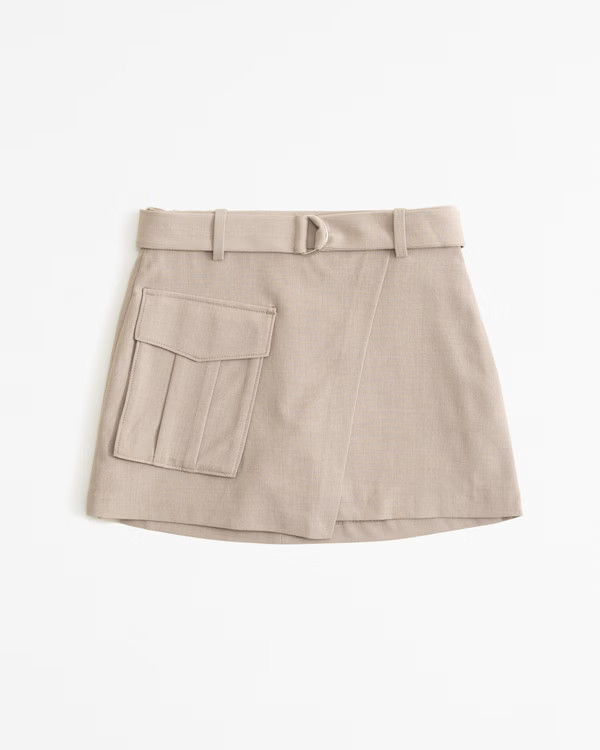 Wrap-Front Utility Mini Skort | Abercrombie & Fitch (US)