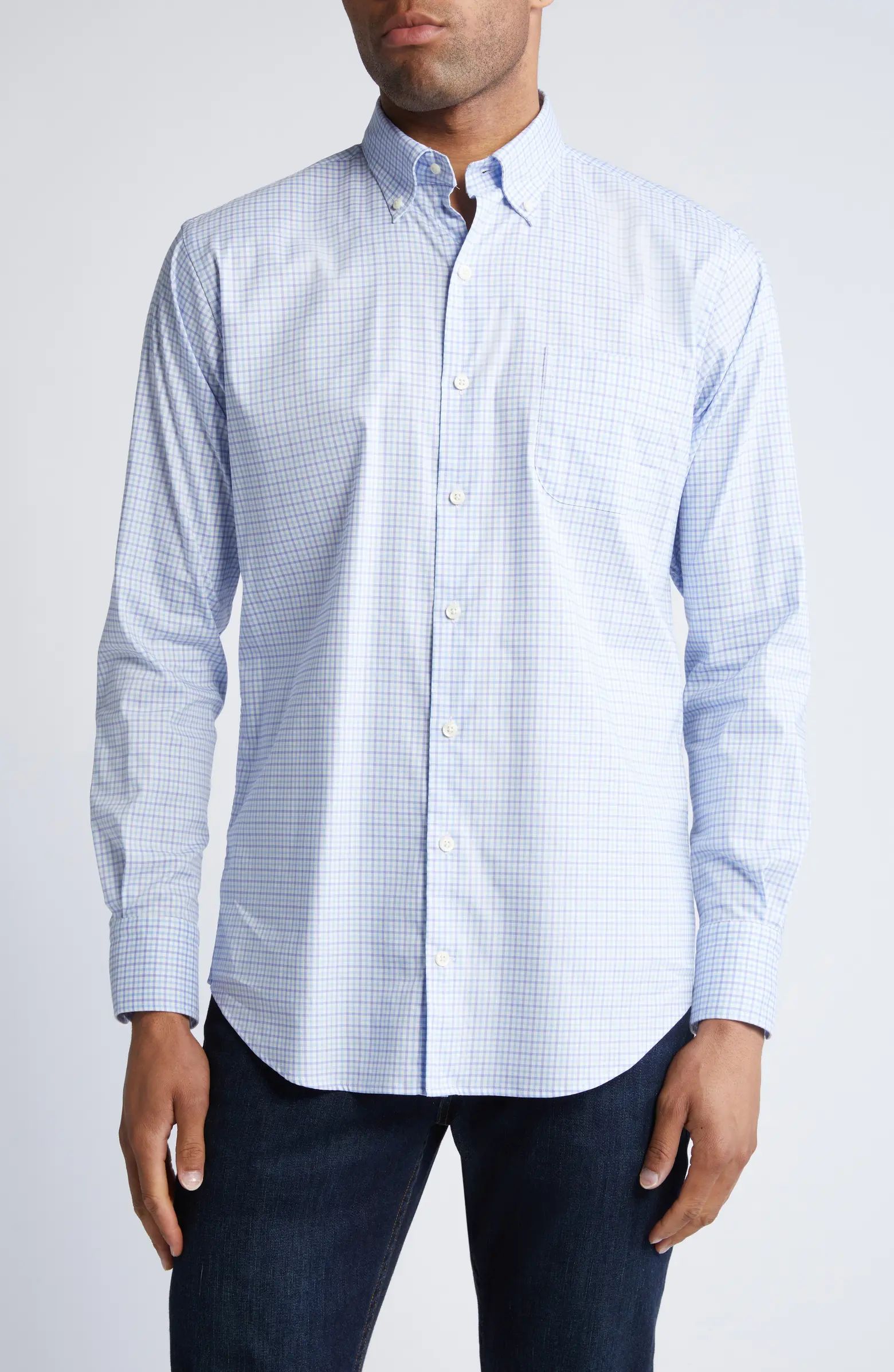 Presnell Gingham Stretch Button-Down Shirt | Nordstrom