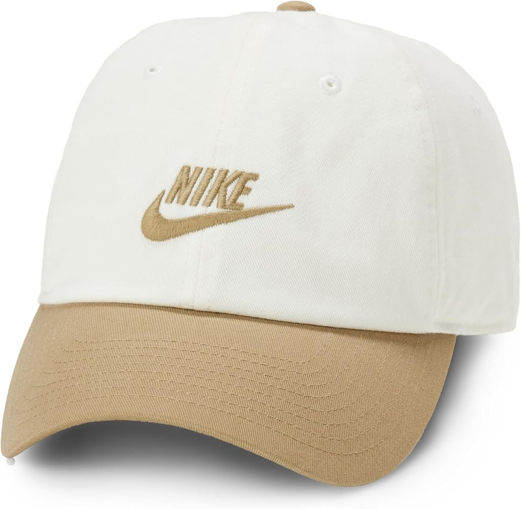 Amazon.com: Nike Club Unstructured Futura Wash Cap, White/Parachute Beige/Parachute Beige, 1SIZE ... | Amazon (US)