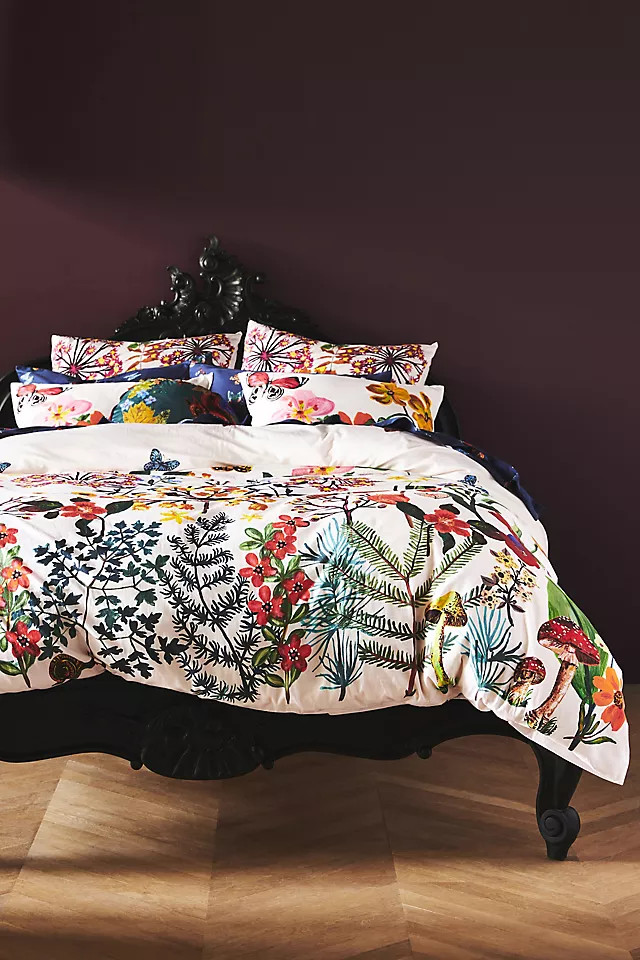 Nathalie Lete for Anthropologie Bloom Organic Sateen Duvet Cover | Anthropologie (US)