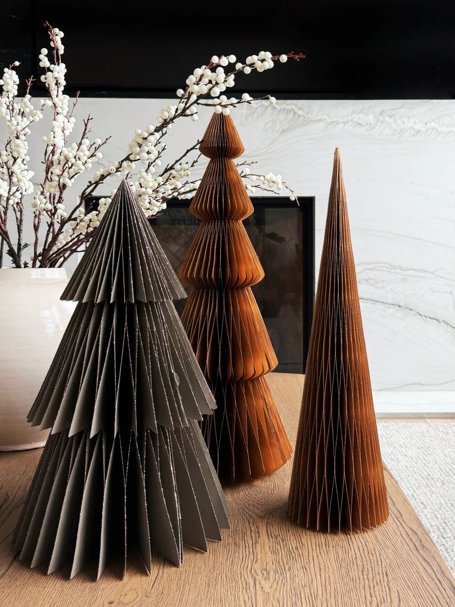 Taupe Paper Decorative Tabletop Tree | The Style Edit Collective