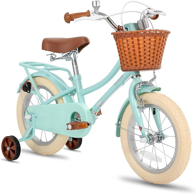 STITCH 12 & 14 & 16 & 18 Inch Kids Bike with Basket & Training Wheels for 3-8 Years Old Girls & B... | Amazon (UK)