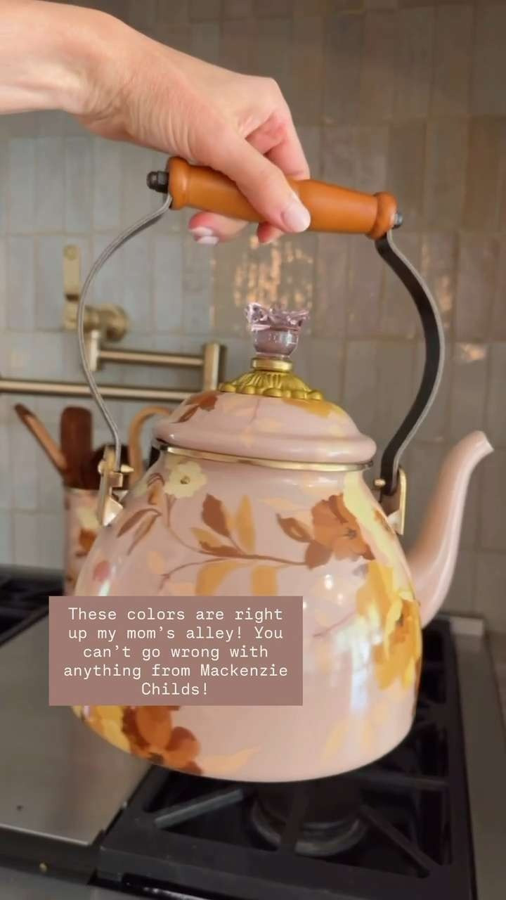 This Mackenzie Child's pattern! 😍 If you're mom loves to make tea or even just loves cooking, this utensil holder or tea kettle is such a great gift!

Loverly Grey, tea kettle, utensil holder, mothers day gift ideas, tea, kitchen finds, mackenzie childs 

 #LTKMothersDay #LTKHome