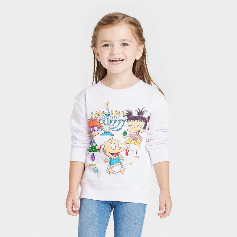 Toddler Nickelodeon Printed Pullover Sweatshirt - White | Target