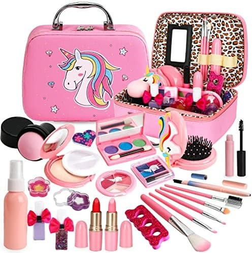 Kids Makeup Kit for Girl, Real Washable Girl Makeup Kit for Kids, Makeup Kit for Little Girl Toys To | Amazon (US)