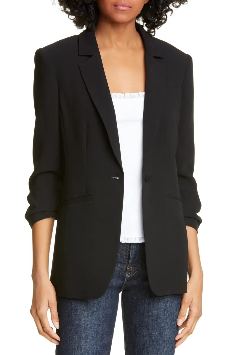 Cinq à Sept Khloe Ruched Sleeve Blazer | Nordstrom | Nordstrom