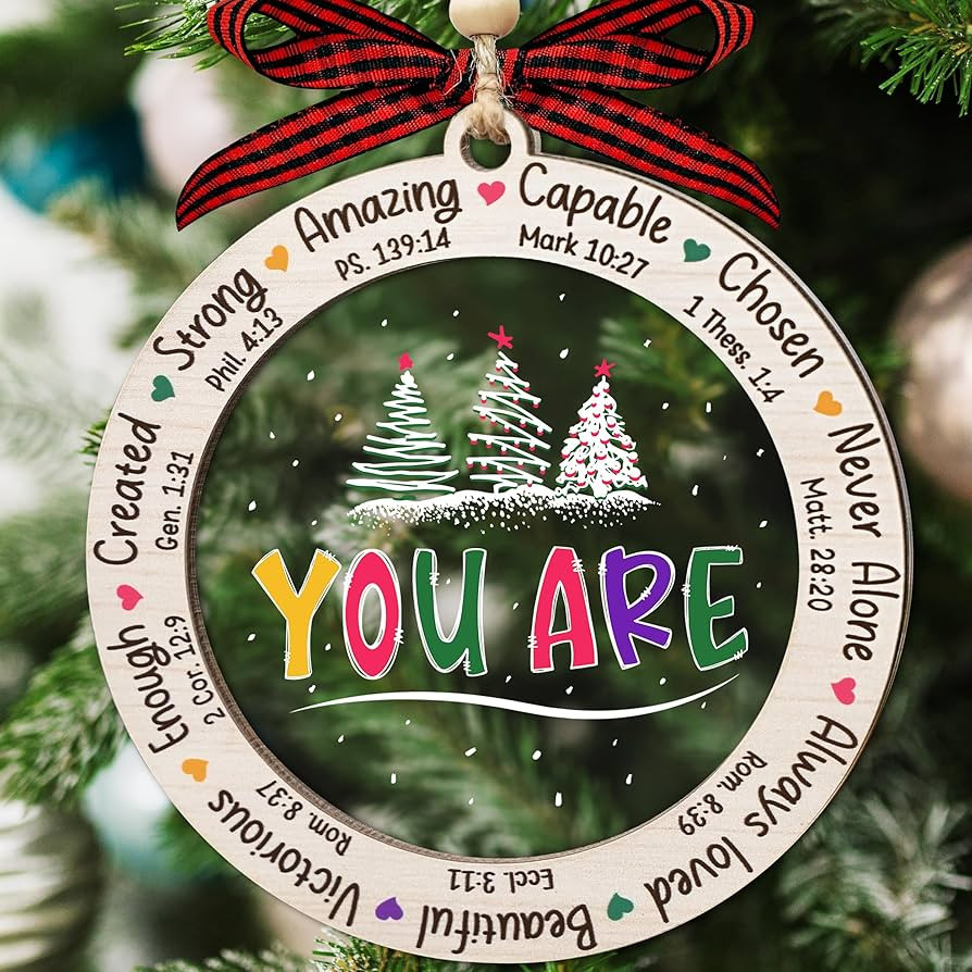 Christian Gifts for Women, 2 Layer Christian Ornaments for Christmas Tree, Religious Christmas Or... | Amazon (US)