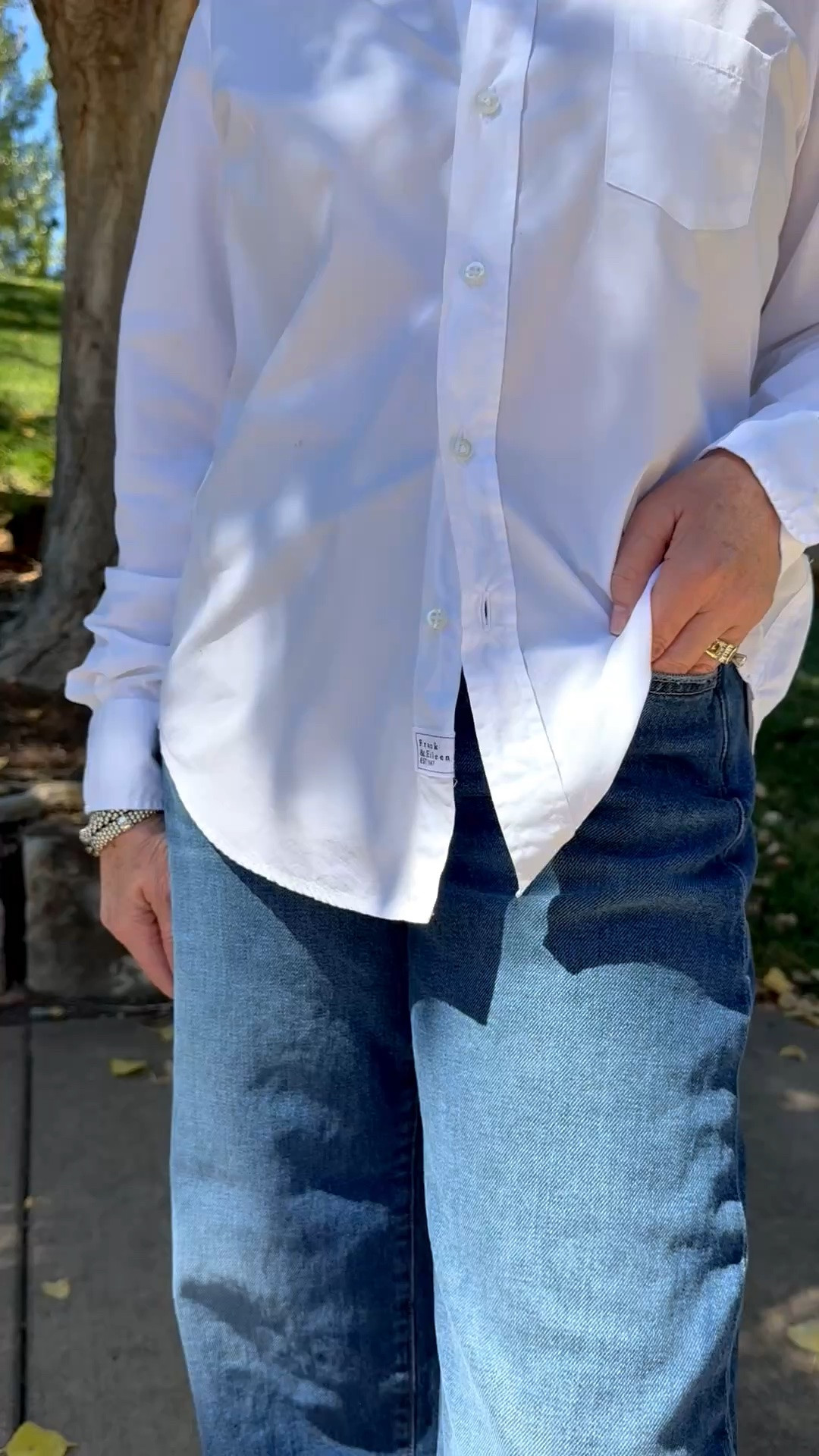 The perfect crisp white button up! I’m wearing an XXS.
*runs slightly big

@Frank & Eileen

#LTKootd #LTKOver40 #LTKPetite