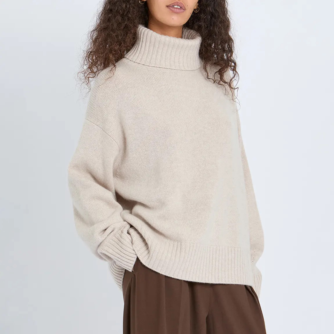N°· Eleven New Cream Cashmere Blend Roll Neck Jumper - BrandAlley | BrandAlley