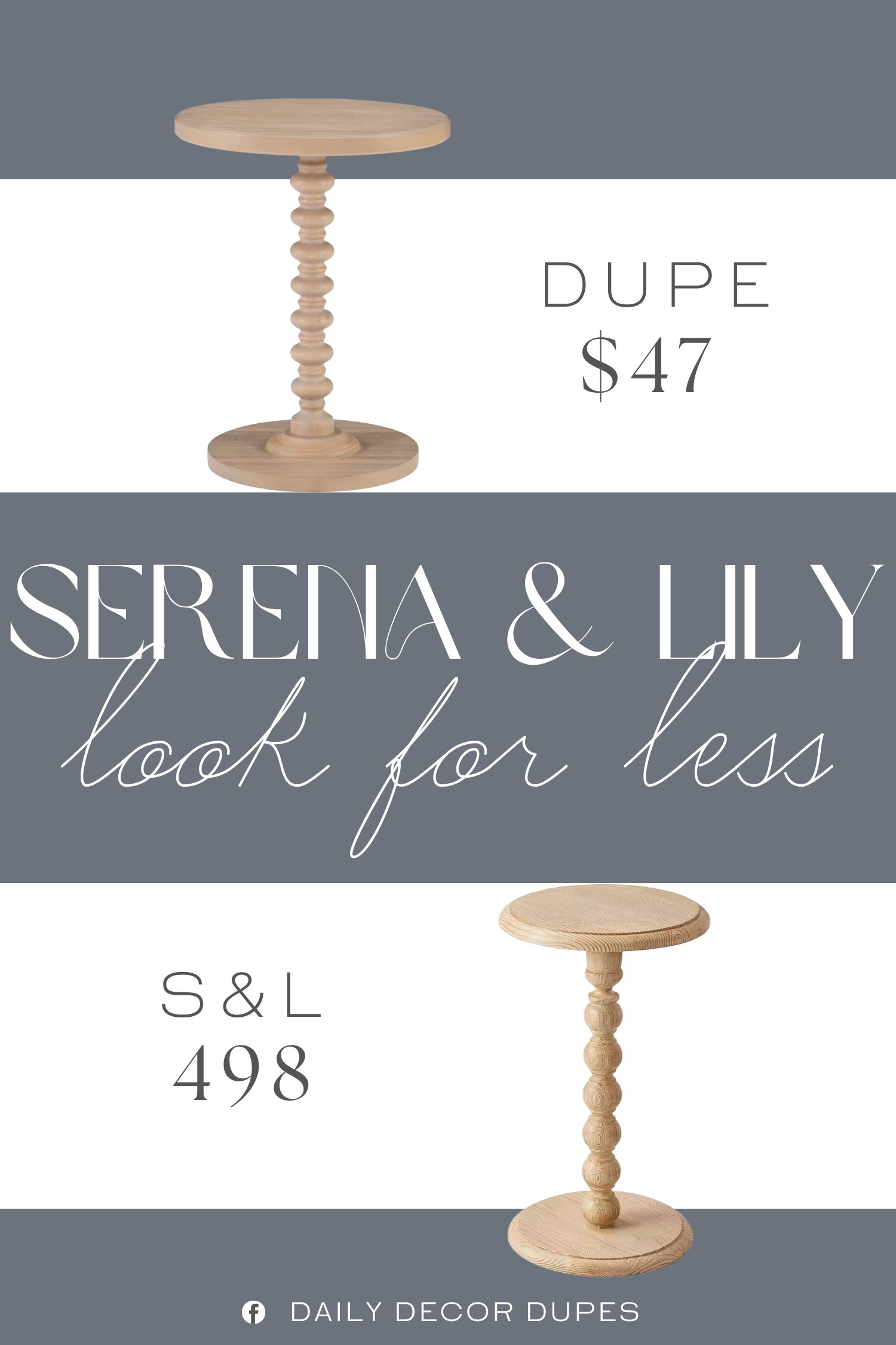 Loving the look of the Serena & Lily Cornwall Tea Table without the designer price tag! 🤎 This charming wood accent table features a beautifully turned pedestal base and round tabletop, making it the perfect addition to a coastal, cottage, traditional, or relaxed living space. If you love Serena & Lily inspired home decor, affordable furniture finds, wood accent tables, coastal home decor, cottage style interiors, and timeless home accents, this little table is such a beautiful way to bring that elevated look home for less. 🤍🌿✨

Home more affordable option find similar look for less budget friendly affordable cheap cheaper beautiful pretty. Clearance sale coupon code discount code promo code luxury Inspo inspiration inspired by idea ideas Love like these? I share multiple every day in my FB group.
#SerenaAndLilyInspired #CoastalHomeDecor #WoodAccentTable #RoundSideTable #CoastalDecor #CottageHomeDecor #EndTable #AccentTable #FurnitureFinds 

 #LTKHome