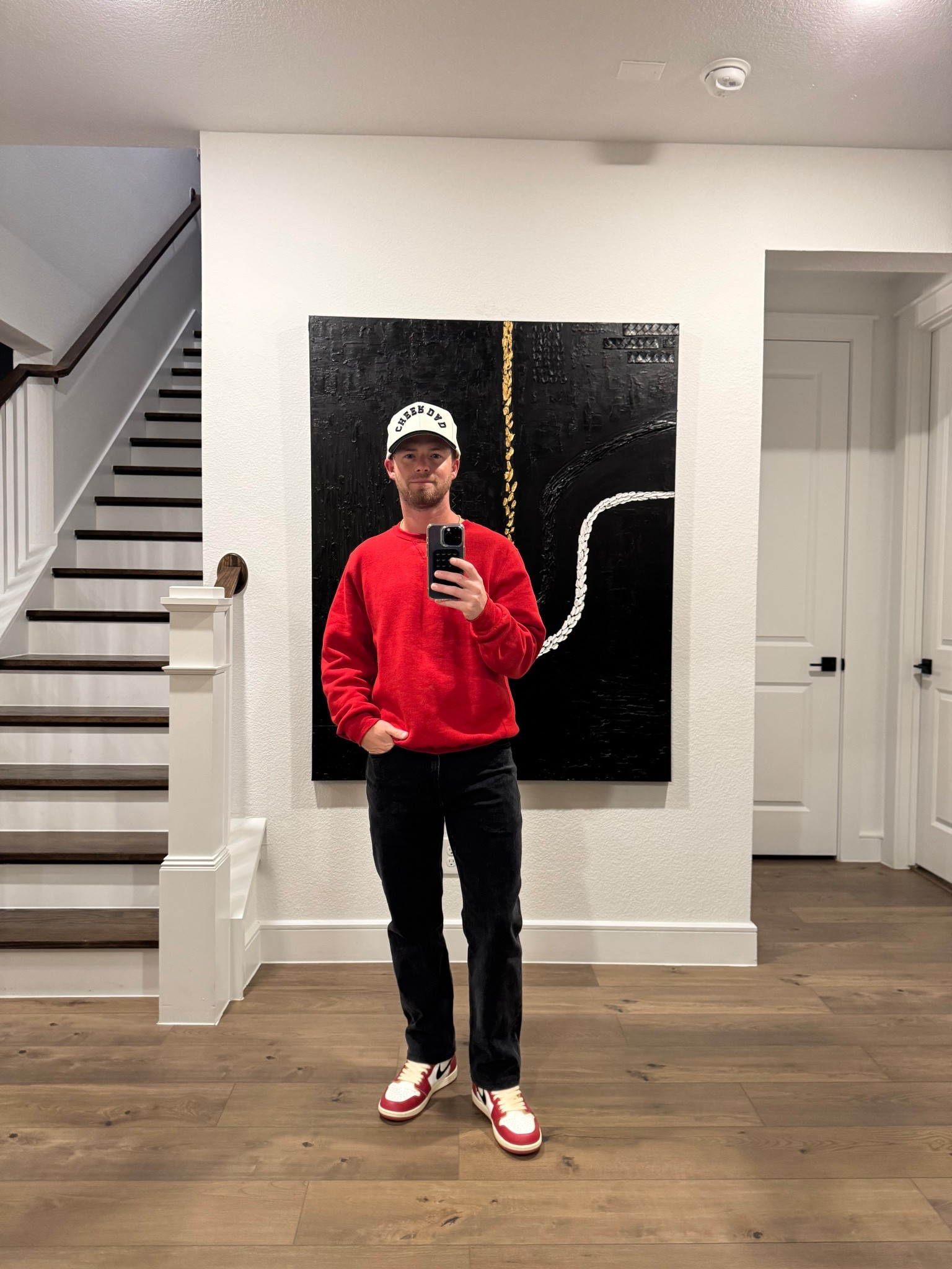 Cheer dad fit 

Team colors are red and black so we had to lock in 

#LTKootd #LTKActive #LTKMens