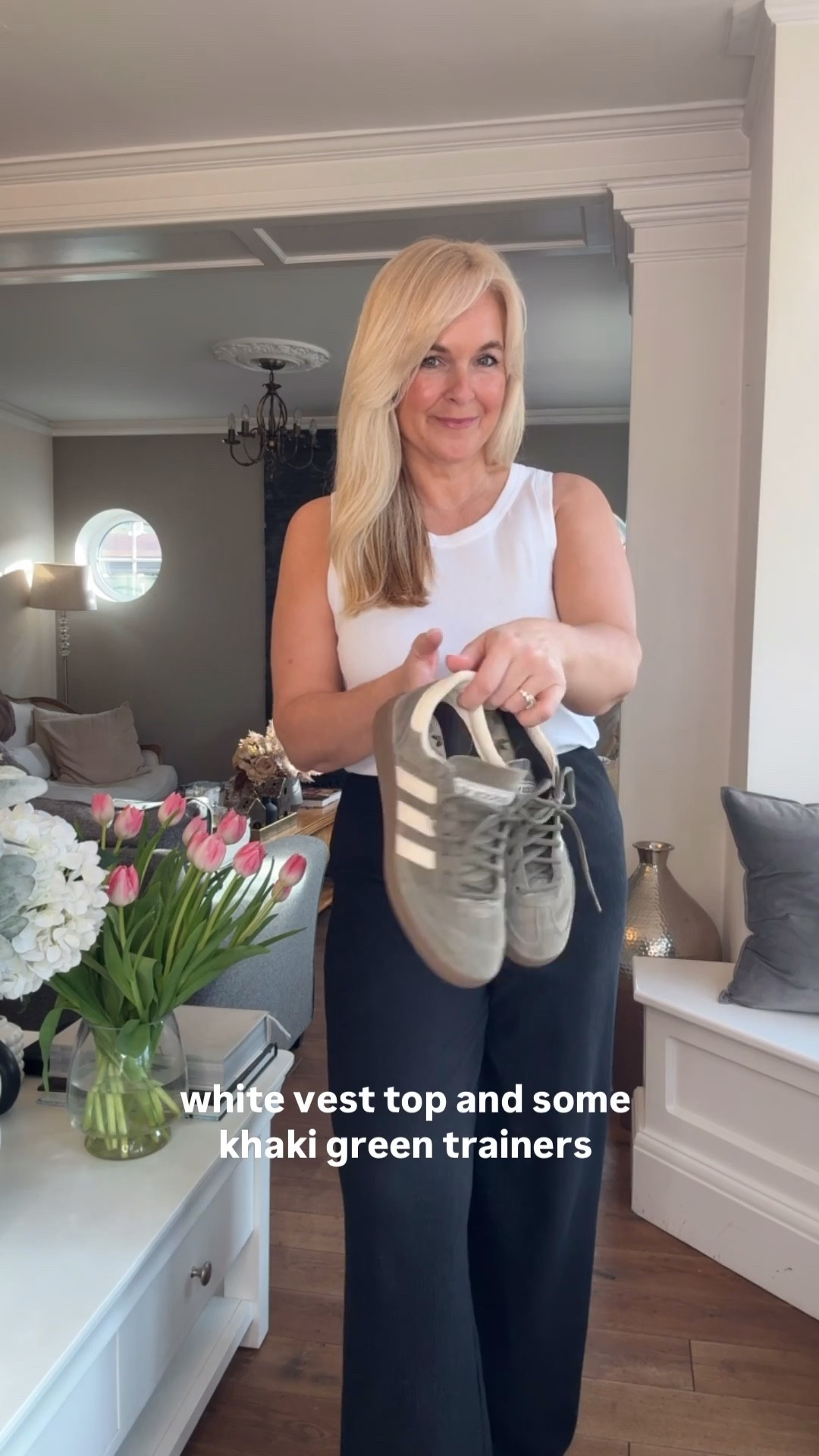 Travel outfit idea ✈️ 
Khaki cardigan New in black wide leg trousers best top stretchy trousers casual style 

#LTKstyletip #LTKuk #LTKtravel