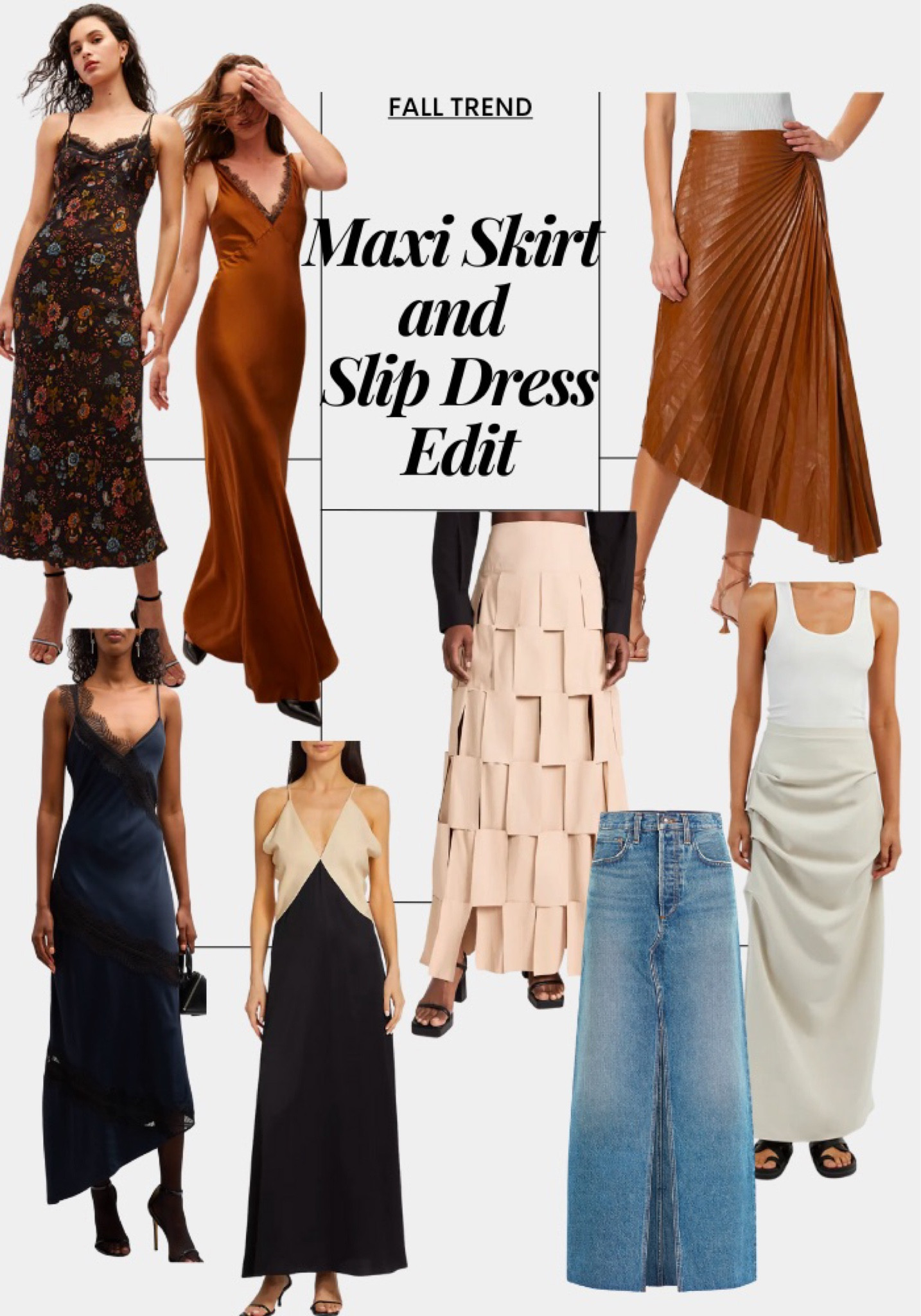 Maxi Skirts & Slip Dresses I'm loving for Fall 🤎

#LTKstyletip #LTKSeasonal