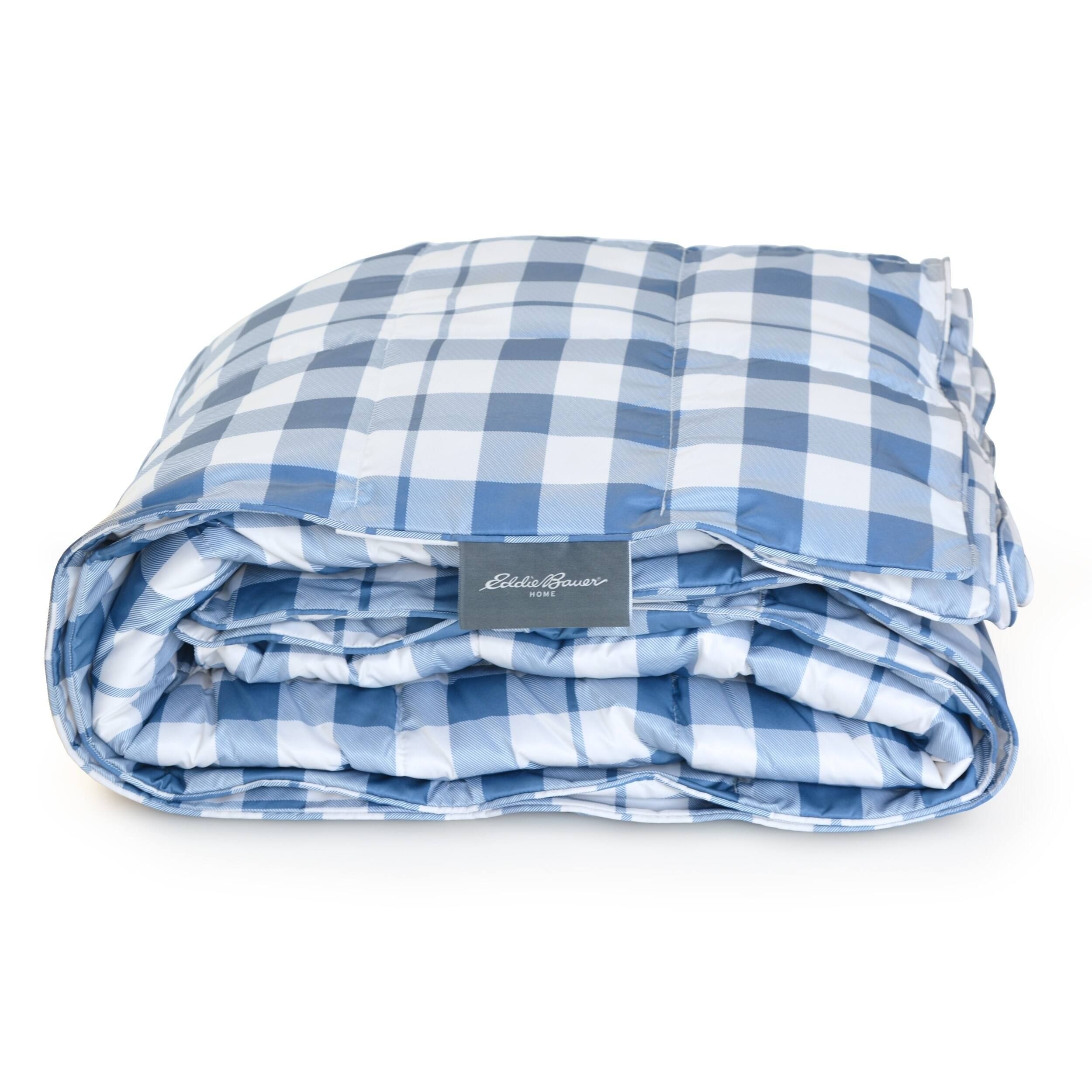 Eddie Bauer Buffalo Check Packable Hypoallergenic PrimaLoft Travel Throw | Bed Bath & Beyond