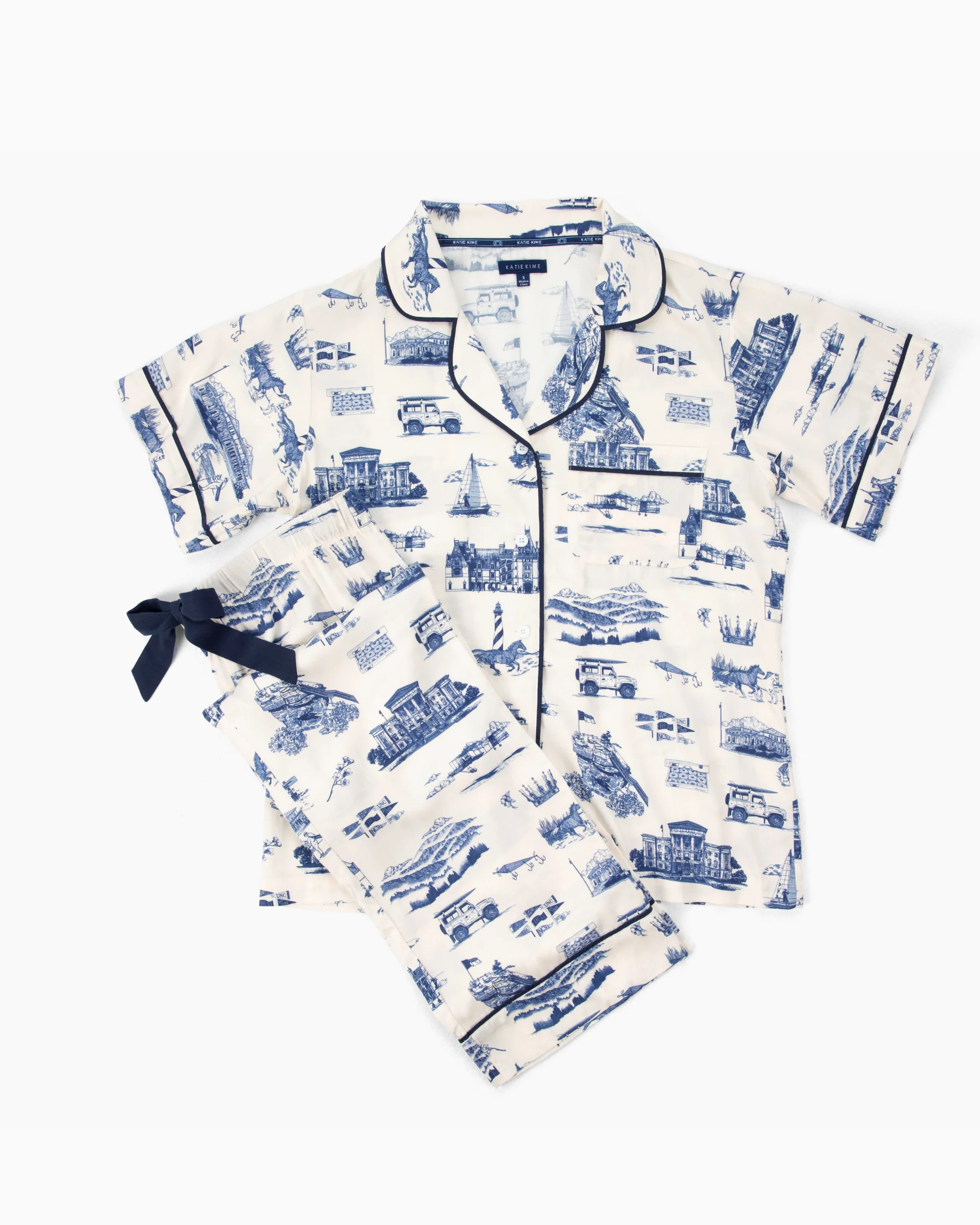 North Carolina Toile Pajama Pants Set | Katie Kime Inc