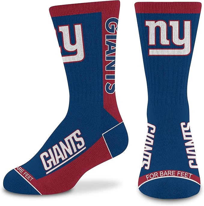 For Bare Feet NFL Unisex Kids Nfl Mvp Crew Sock Youth | Amazon (US)