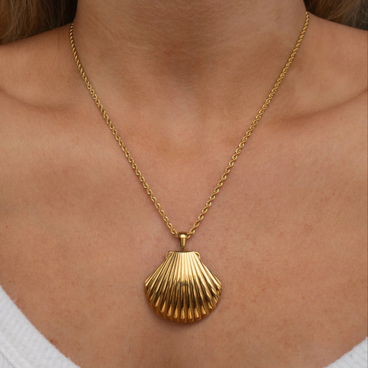 Large Shell Necklace | JacqMaria Jewelry