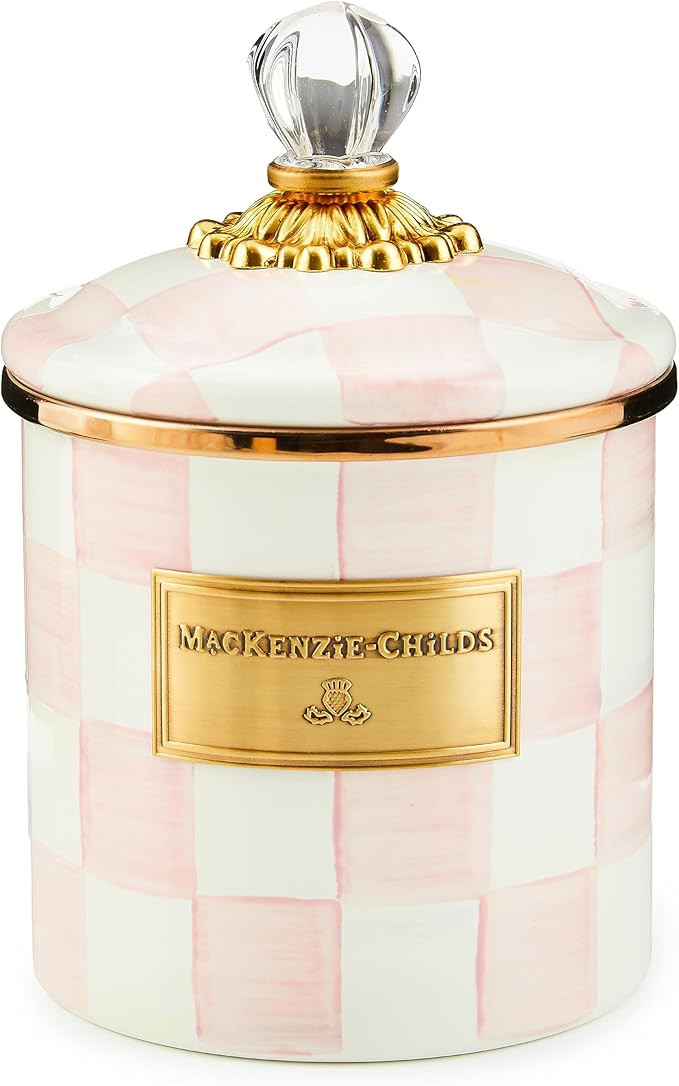 MACKENZIE-CHILDS Small Enamel Canister, Kitchen Storage Container for Flour and Sugar, 38 Ounces,... | Amazon (US)