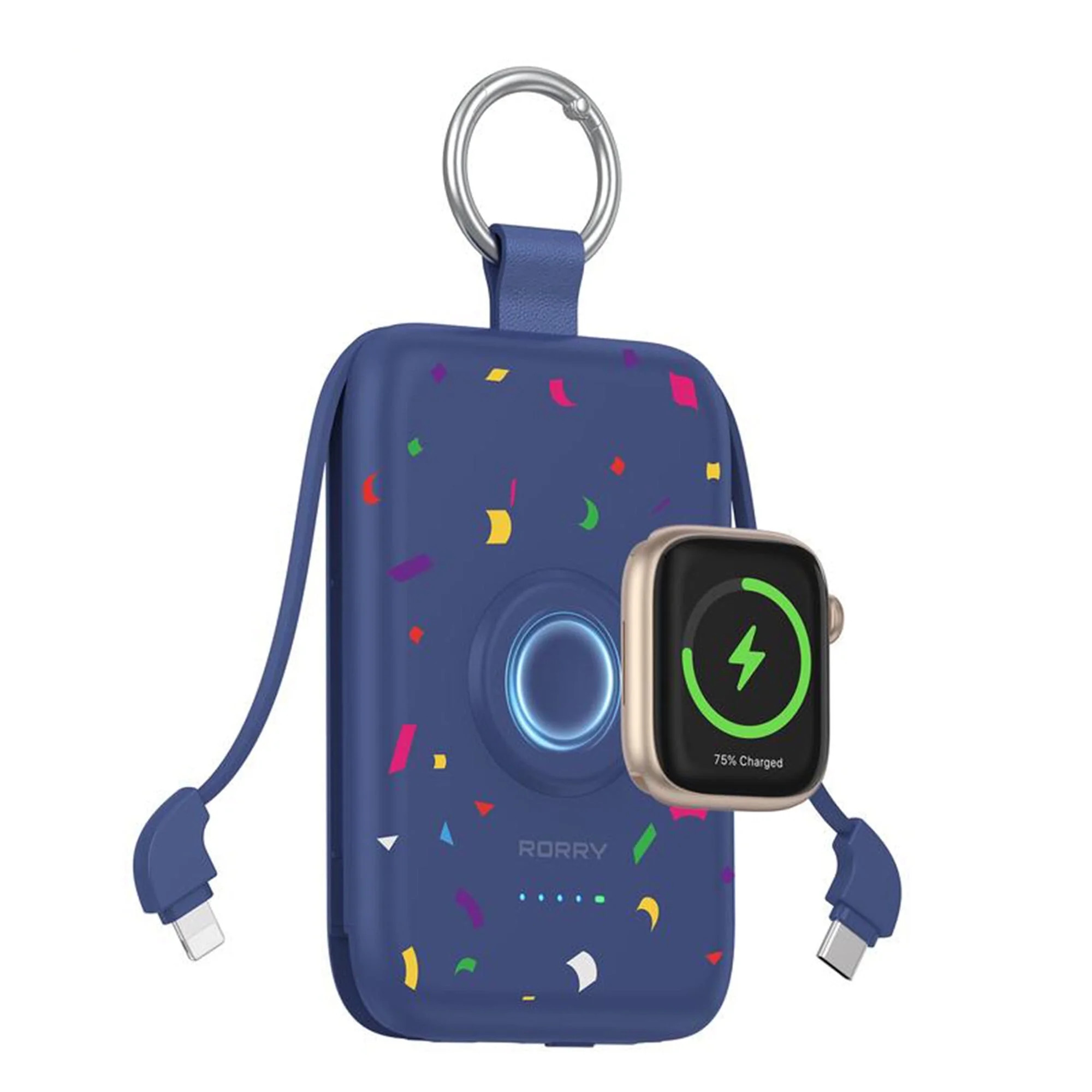 RORRY 10000mAh Portable Charger with Built-in Cables, 20W Fast Charging Portable Charger Power Ba... | Walmart (US)