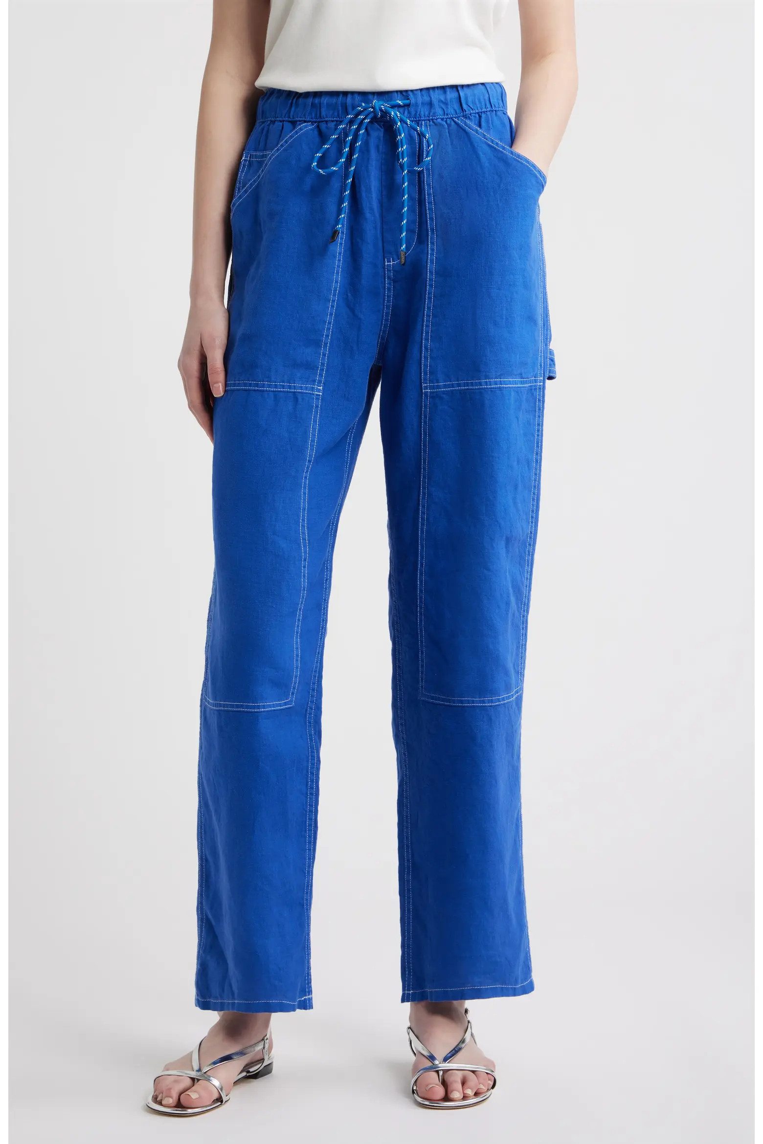 Atlas Linen Drawstring Carpenter Pants (Women) | Nordstrom | Nordstrom