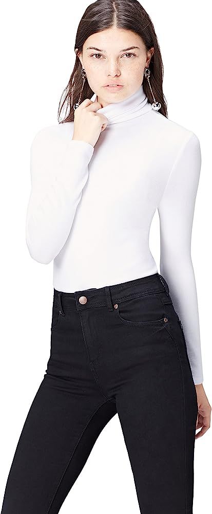 Amazon Brand - find. Women's Rib Roll Neck | Amazon (US)