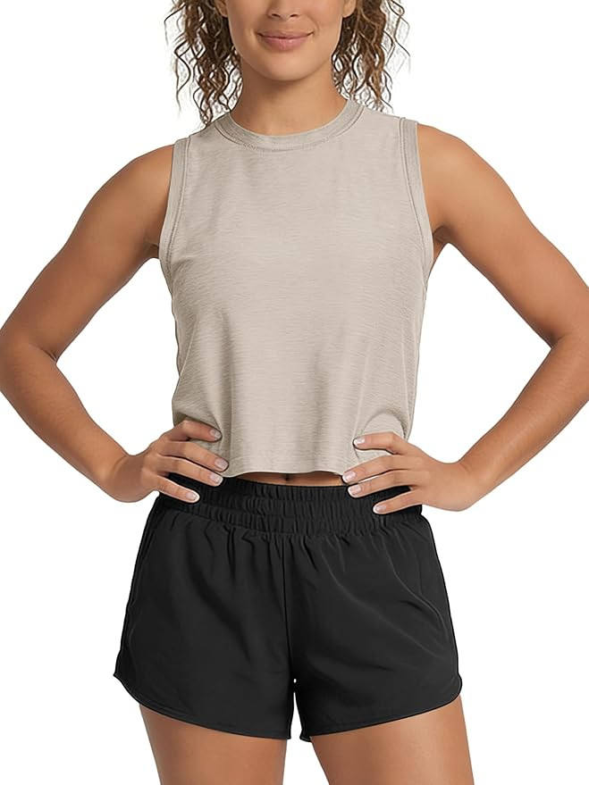 ODODOS Women's Performance Tank Ultra Soft odSTRATUM Tech Sleeveless Tee Shirts High Crew Neck Pu... | Amazon (US)