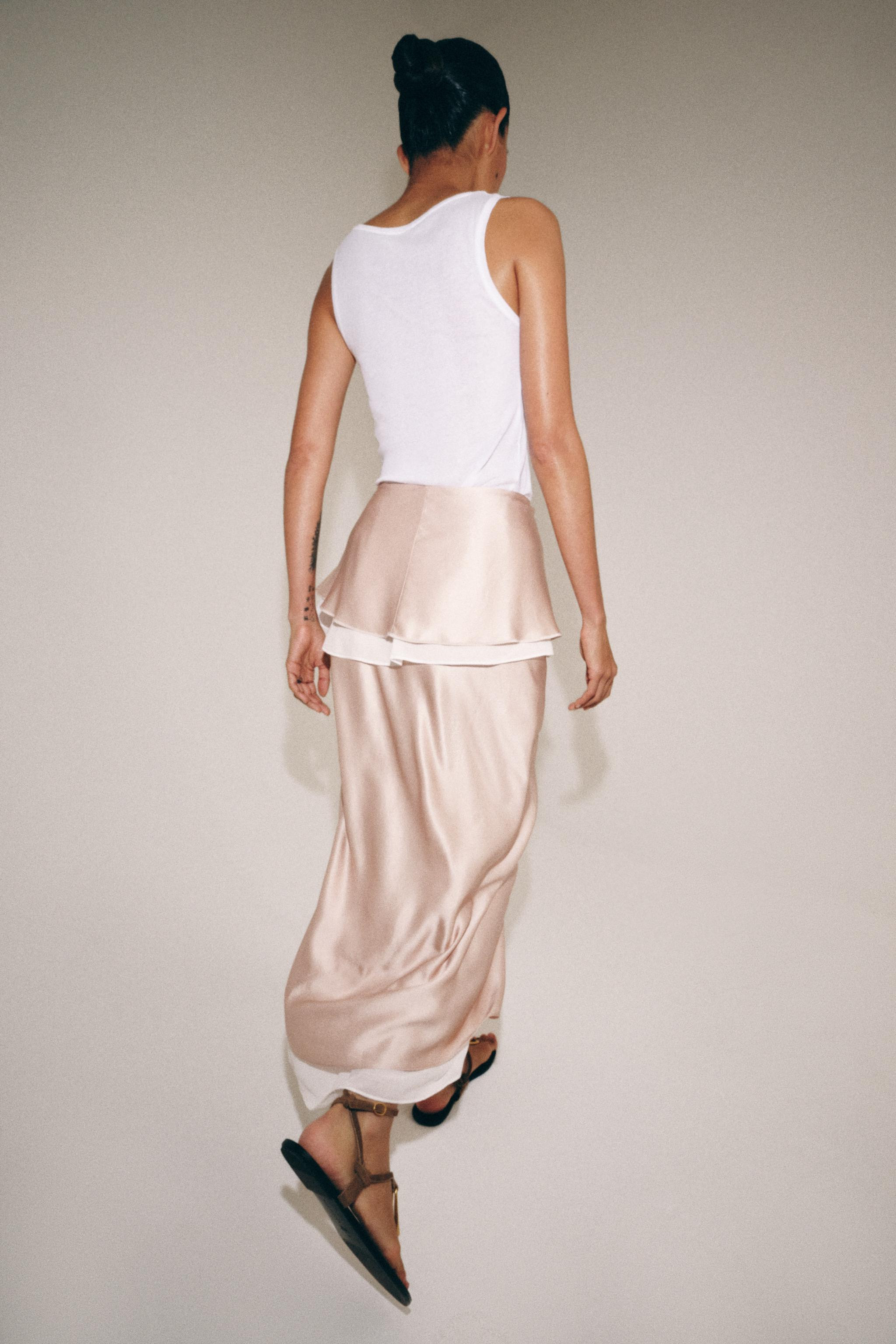 ZW COLLECTION FLOWY SATIN EFFECT SKIRT | Zara US