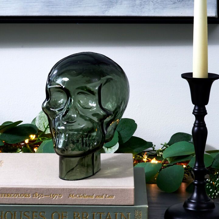 Yorick Glass Skull, Smokey Gray | Lights.com