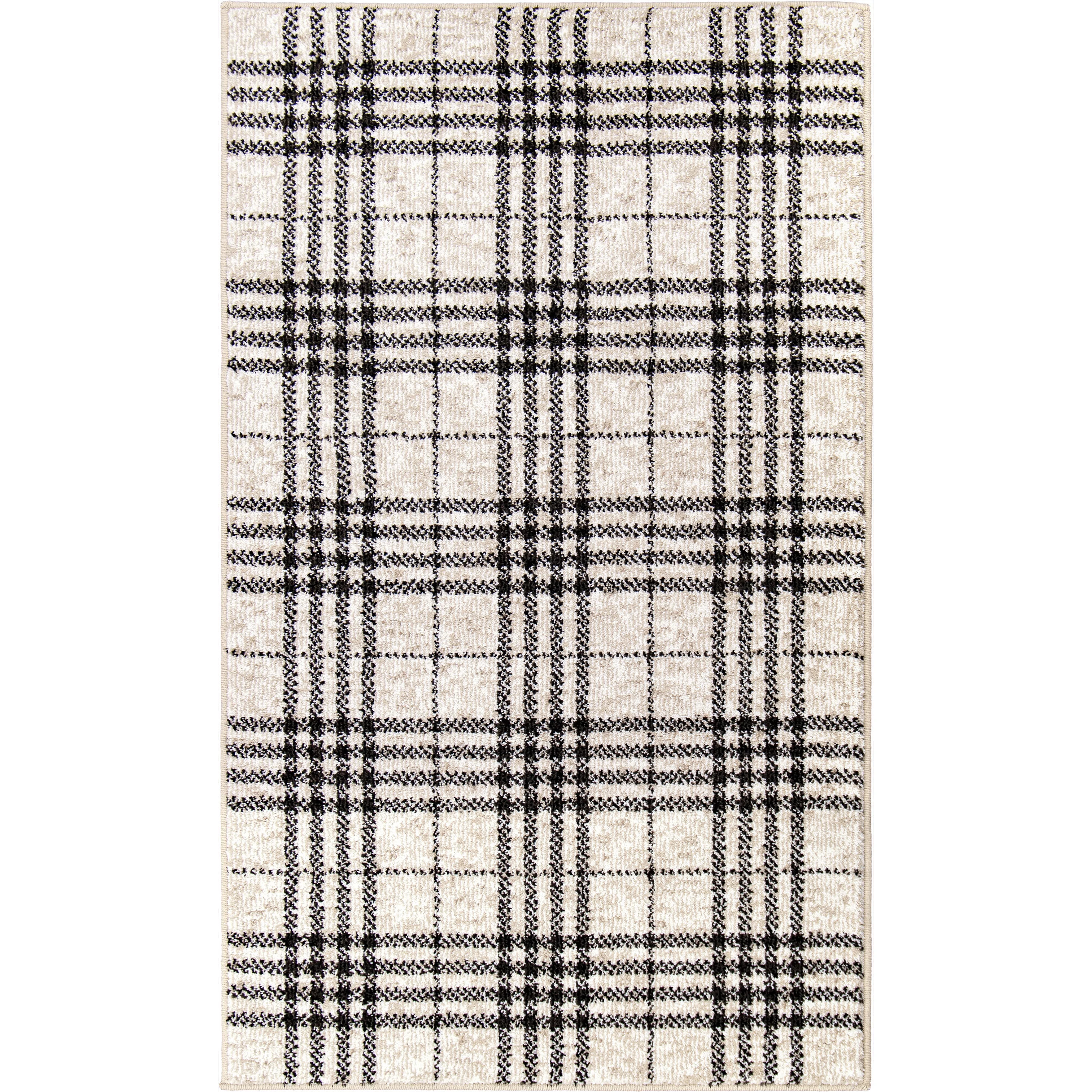 My Texas House Highlands Plaid Area Rug, Black, 3' x 5' | Walmart (US)