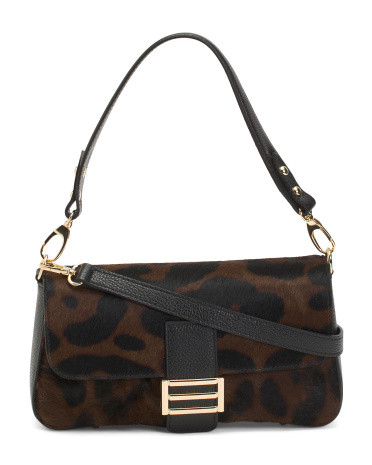 Made In Italy Leather Baguette Crossbody | TJ Maxx