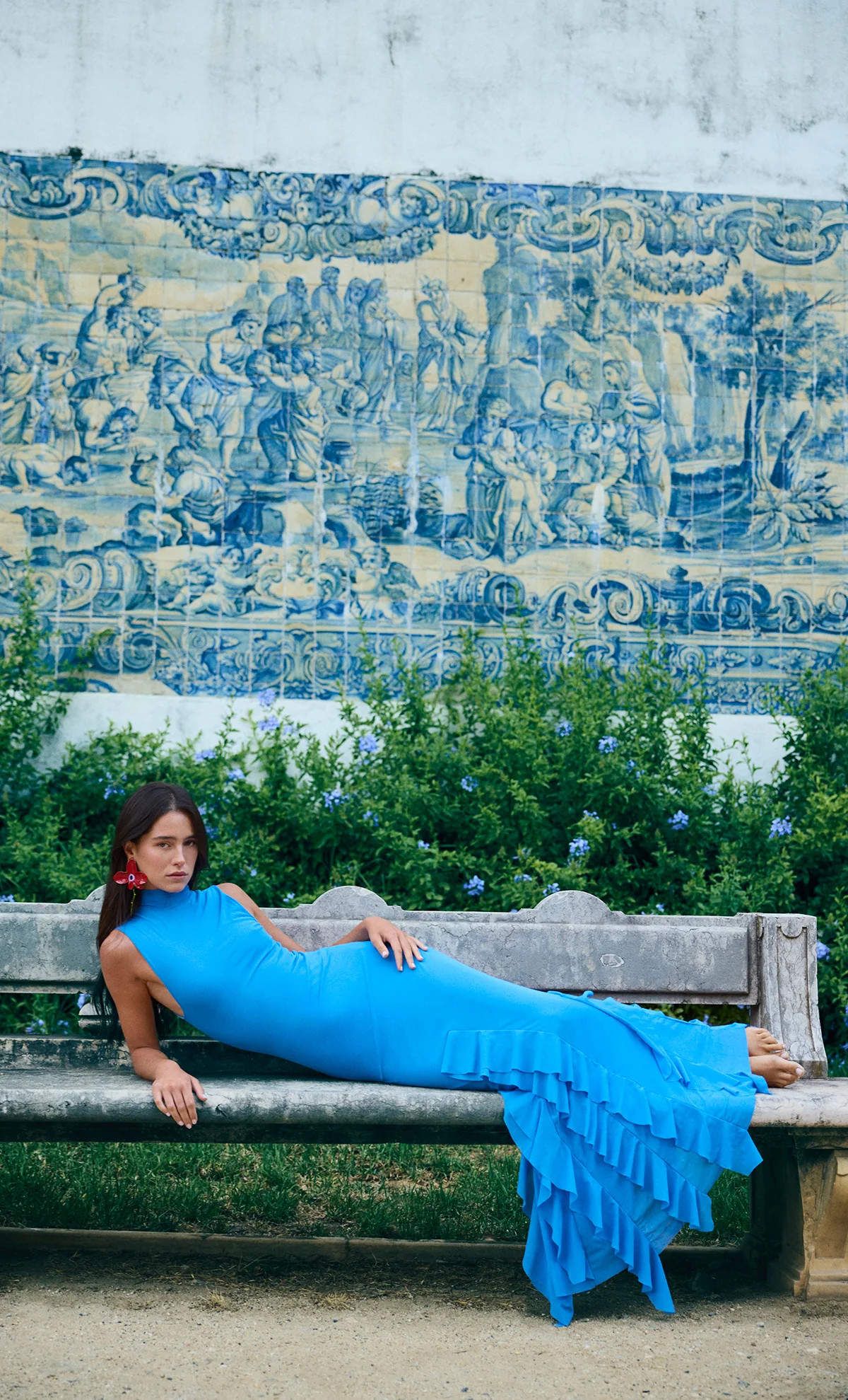 Aneta Blue Maxi Dress | ESPECIA