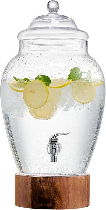 American Atelier Madera Beverage Dispenser Cold Drink Dispenser w/ 3-Gallon Capacity Glass Jug, L... | Amazon (US)