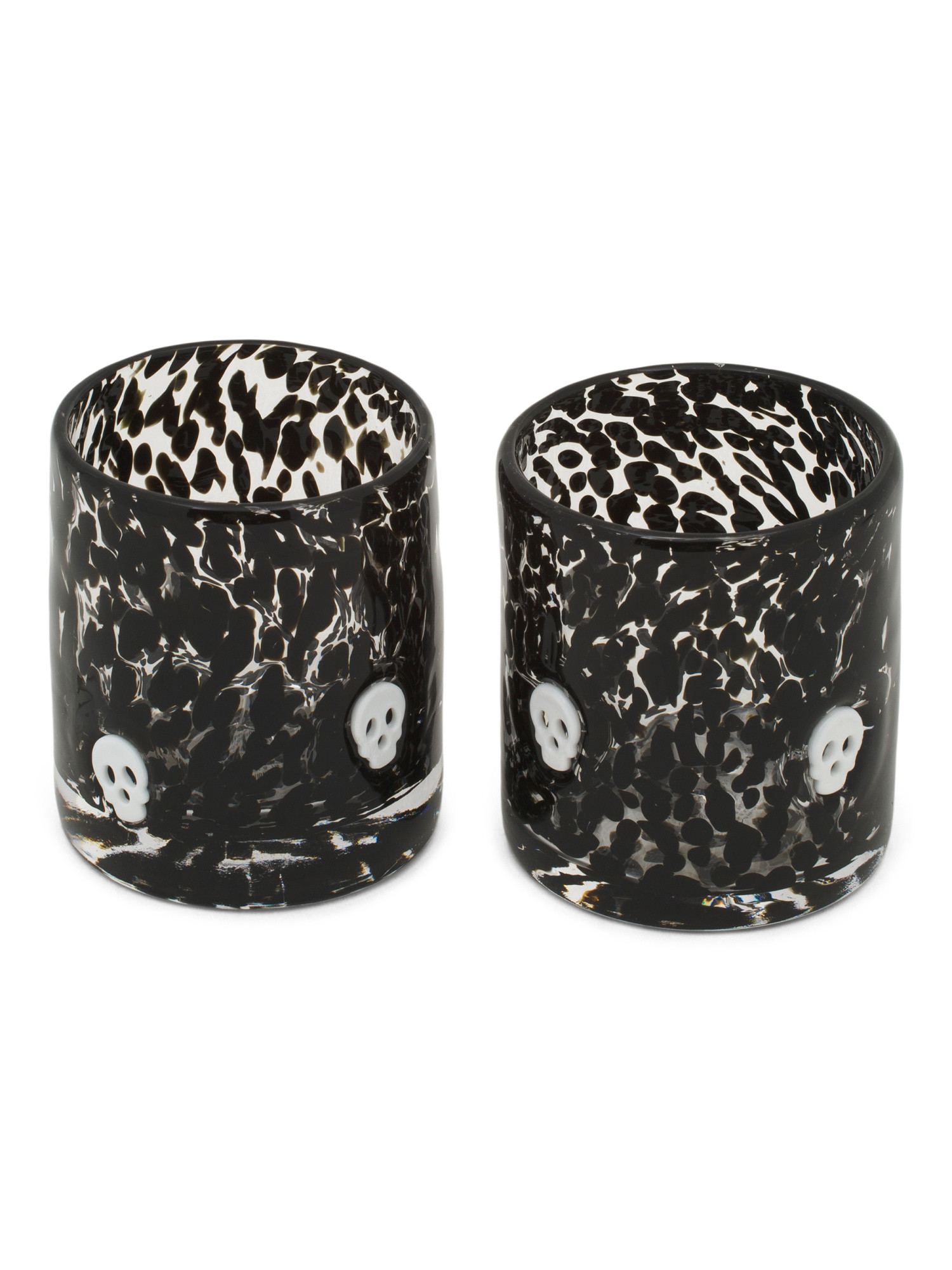 Set Of 2 Skull And Confetti Double Old-fashioned Glasses | Halloween | Marshalls | Marshalls