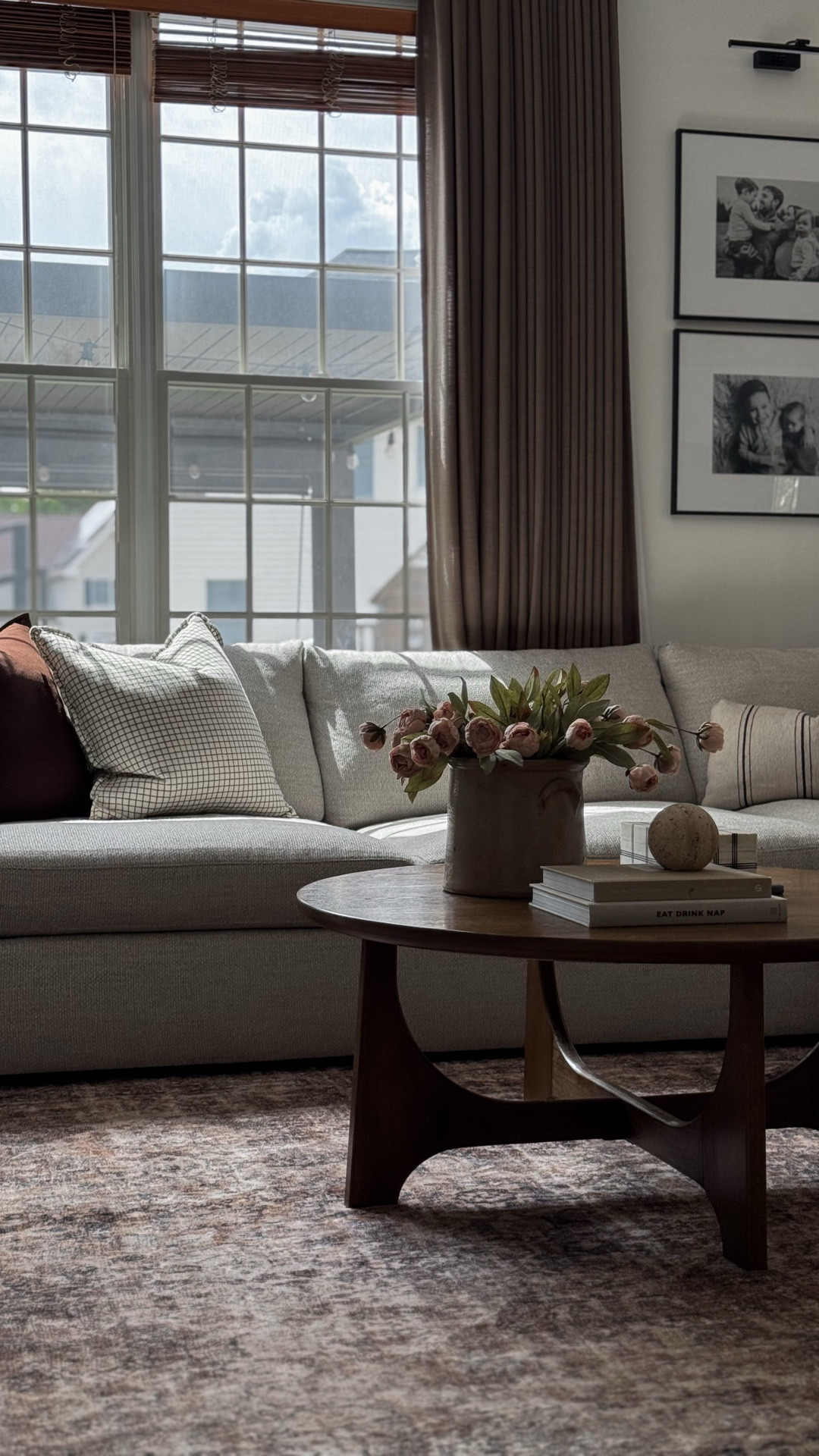 CURTAIN INFO:
Product: Liz Linen Drape Pleated
Color : Oak Dim Gray
Header style : Triple Pleat
Liner type : Privacy, Shading Rate 60%, 90 gsm microfiber white
Memory Trained: Yes

Living room decor, side table, coffee table decor, olive tree, Amazon curtains, layered rugs, sunset ink rug, cabinet decor, sideboard decor, accent chair

#LTKHome