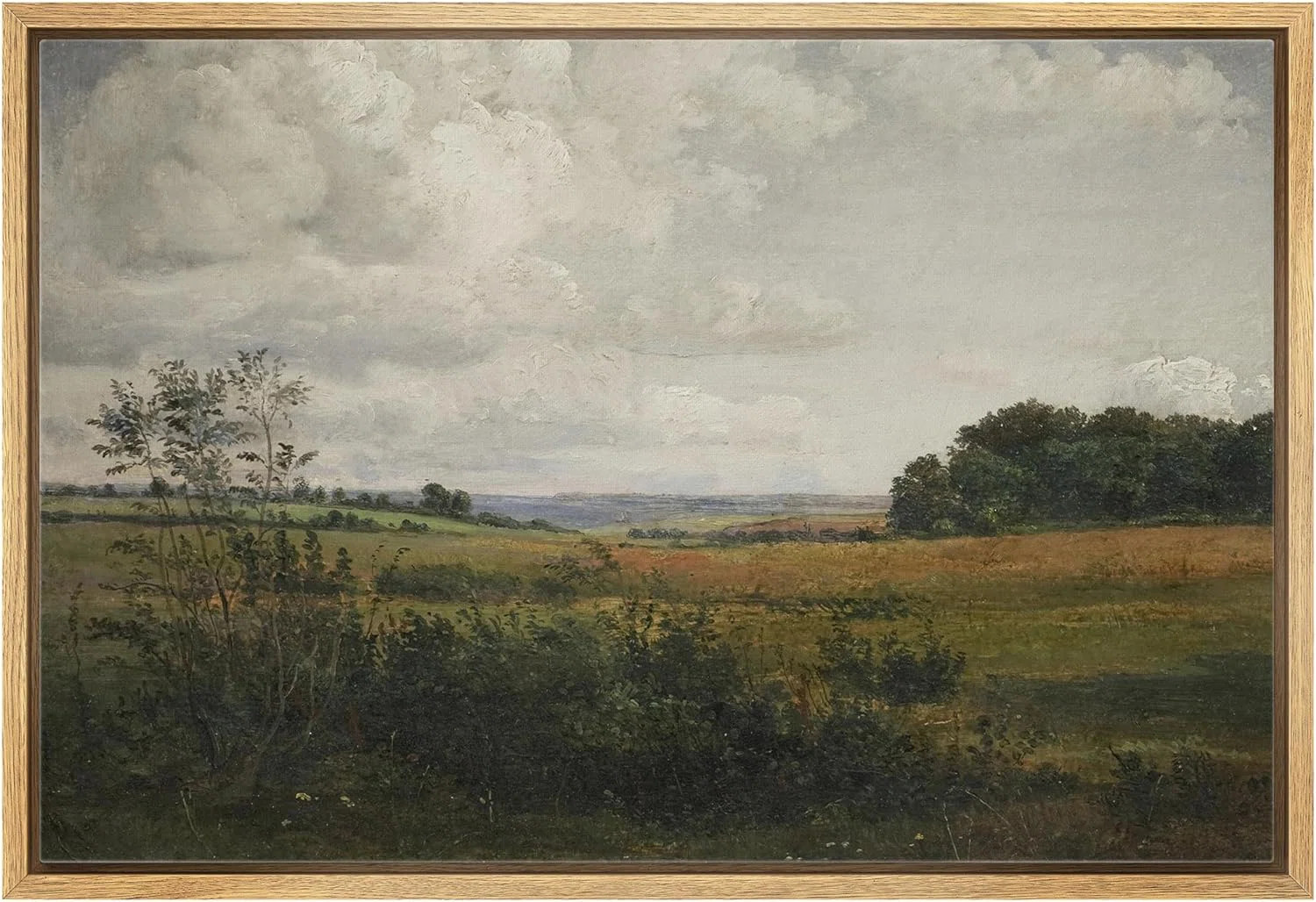 Vintage Rural Countryside Landscape Rustic Pictures Farmhouse Artwork Framed Canvas Print Wall Ar... | Wayfair North America