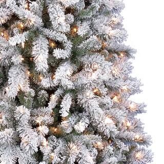 7.5ft. Pre-Lit Vermont Pine Flocked Artificial Christmas Tree, Clear Lights by Ashland® | Michaels Stores