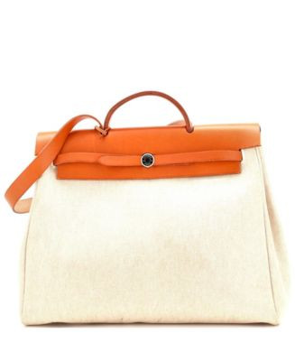 Pre-Owned HERMÈS Pre-Owned Hermes MM Herbag Toile and Leather  | Bloomingdale's Handbags Totes | Bloomingdale's (US)
