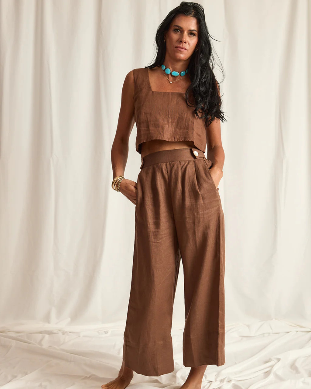 MONACO PANTS | CHOCOLATE | House of Nizhoni