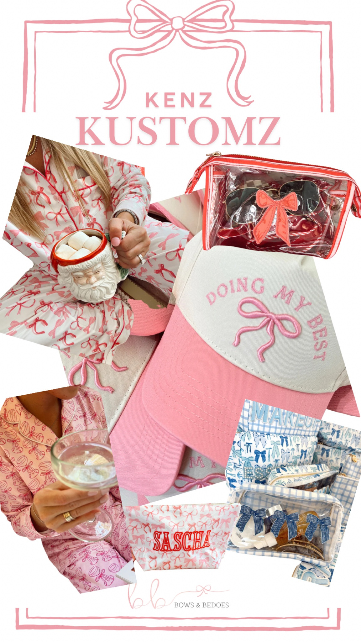 Bow gifts for the Bow lover from KENZ KUSTOMZ. Hats, pjs and travel bags. 

#LTKFindsUnder100 #LTKGiftGuide #LTKHoliday
