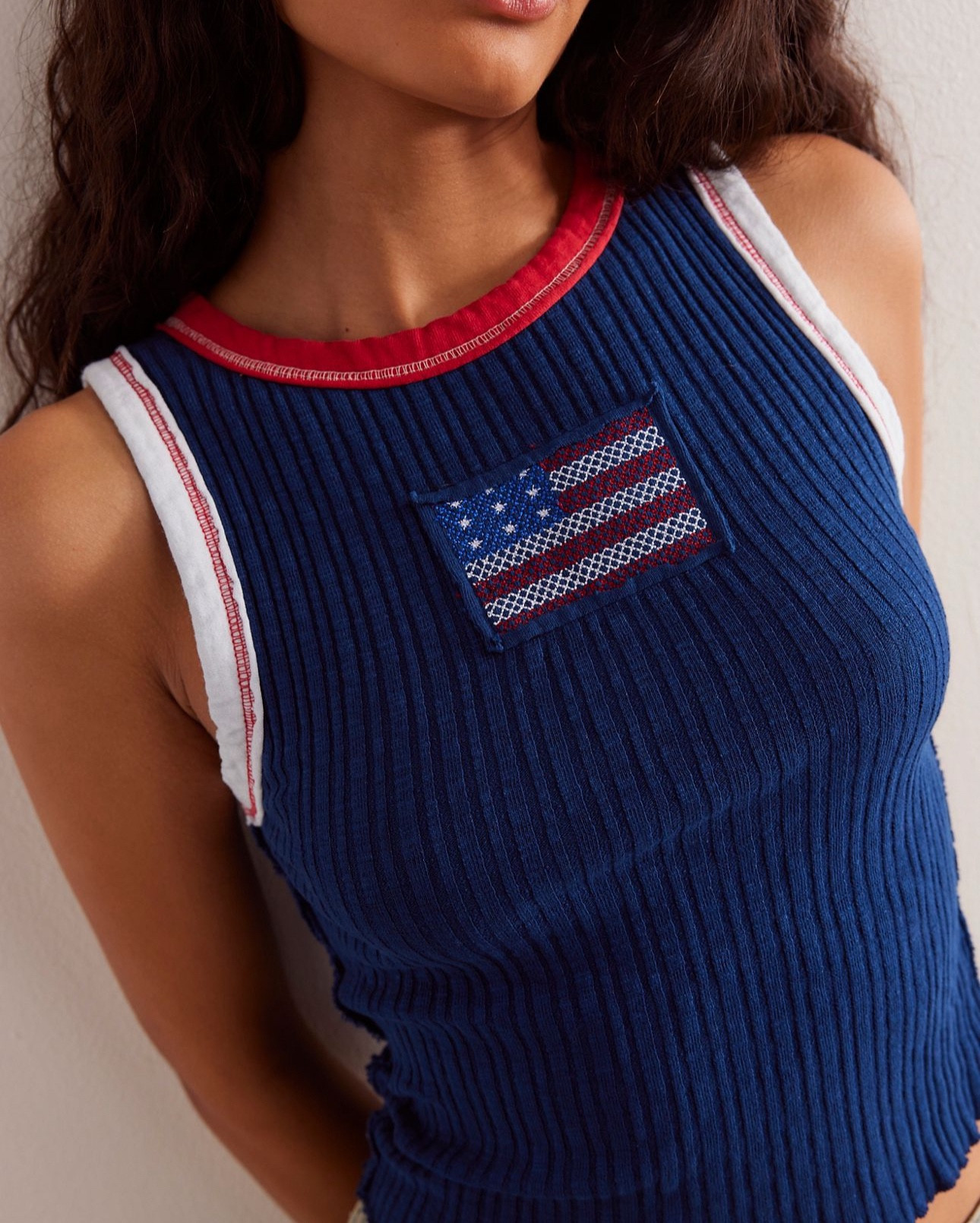 FARRAH FLAG MUSCLE TANK
in navy or cream 
🇺🇸🇺🇸🇺🇸🇺🇸
for the ultimate patriot this summer 
and to celebrate 250 years of America!