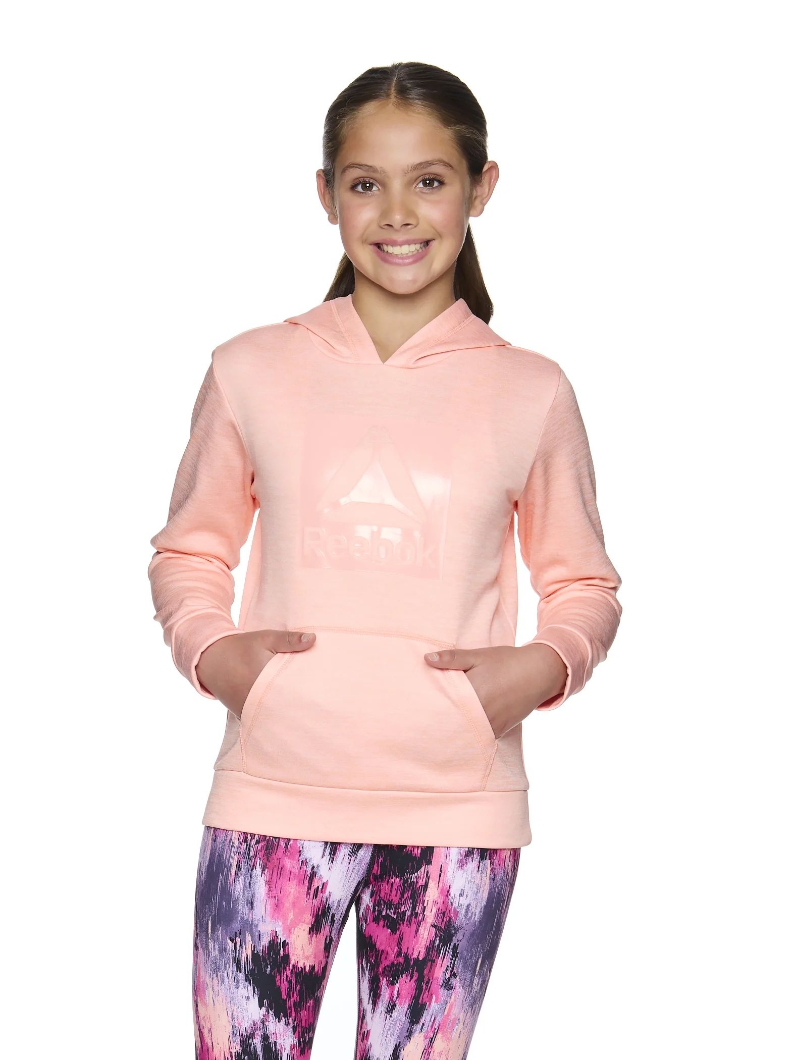 Reebok Girl's Athletic Lightweight Performance Hoodie, Sizes 4-18 - Walmart.com | Walmart (US)