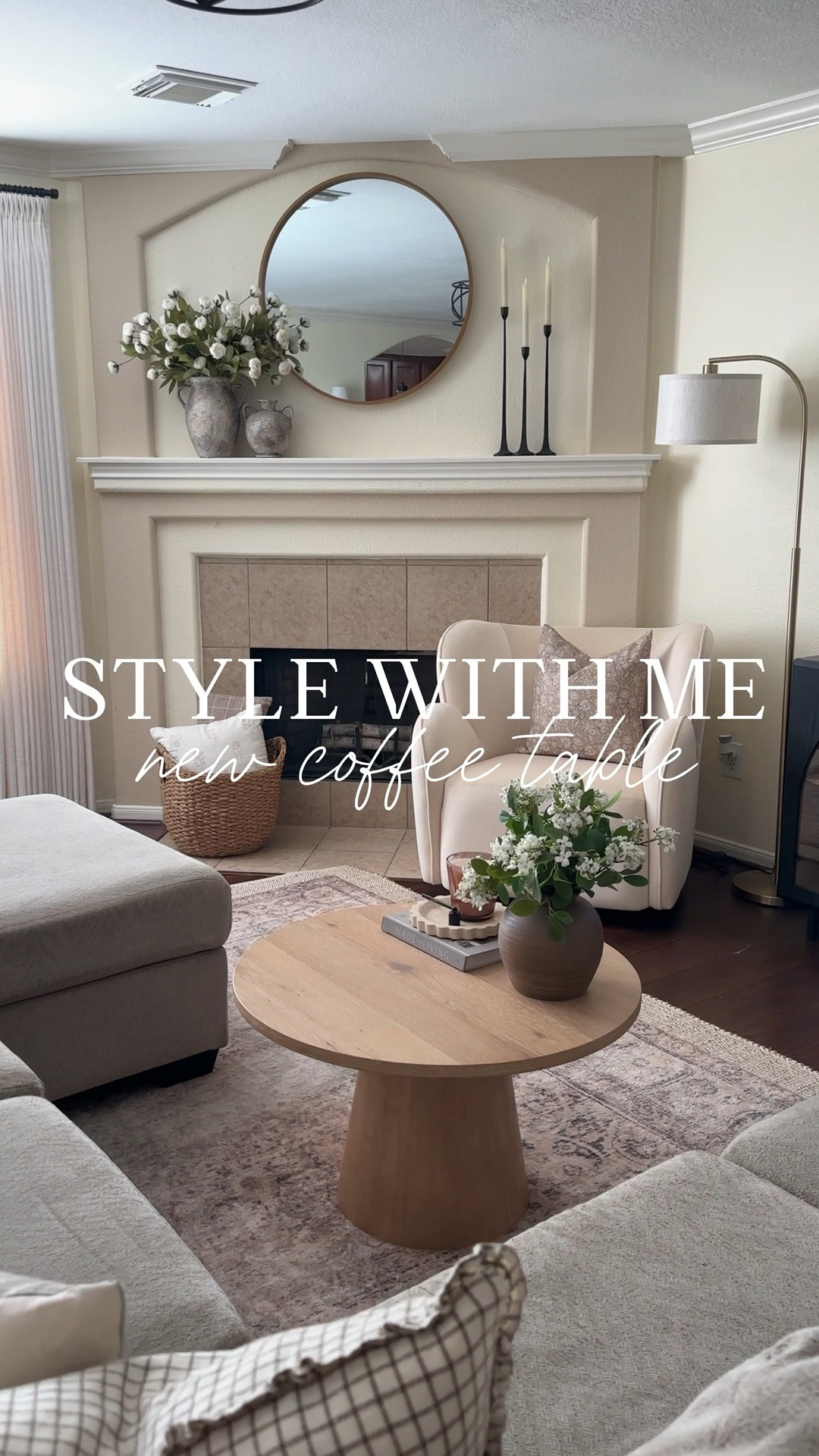 Replaced my dark brown coffee table with this lighter oak one. Love how it brightened the room. The shape and graining of this table is perfection. Ships in two separate boxes and the quality is so so good! ❤️

Coffee Table Decor | Home Inspiration | Coffee Table Decor Tips | Coffee Table Styling | Home Refresh | Decor Ideas | Home Decorating | Budget Friendly Decor | Loloi Rugs | Target Decor | Amazon Home Finds | Home Depot Decor