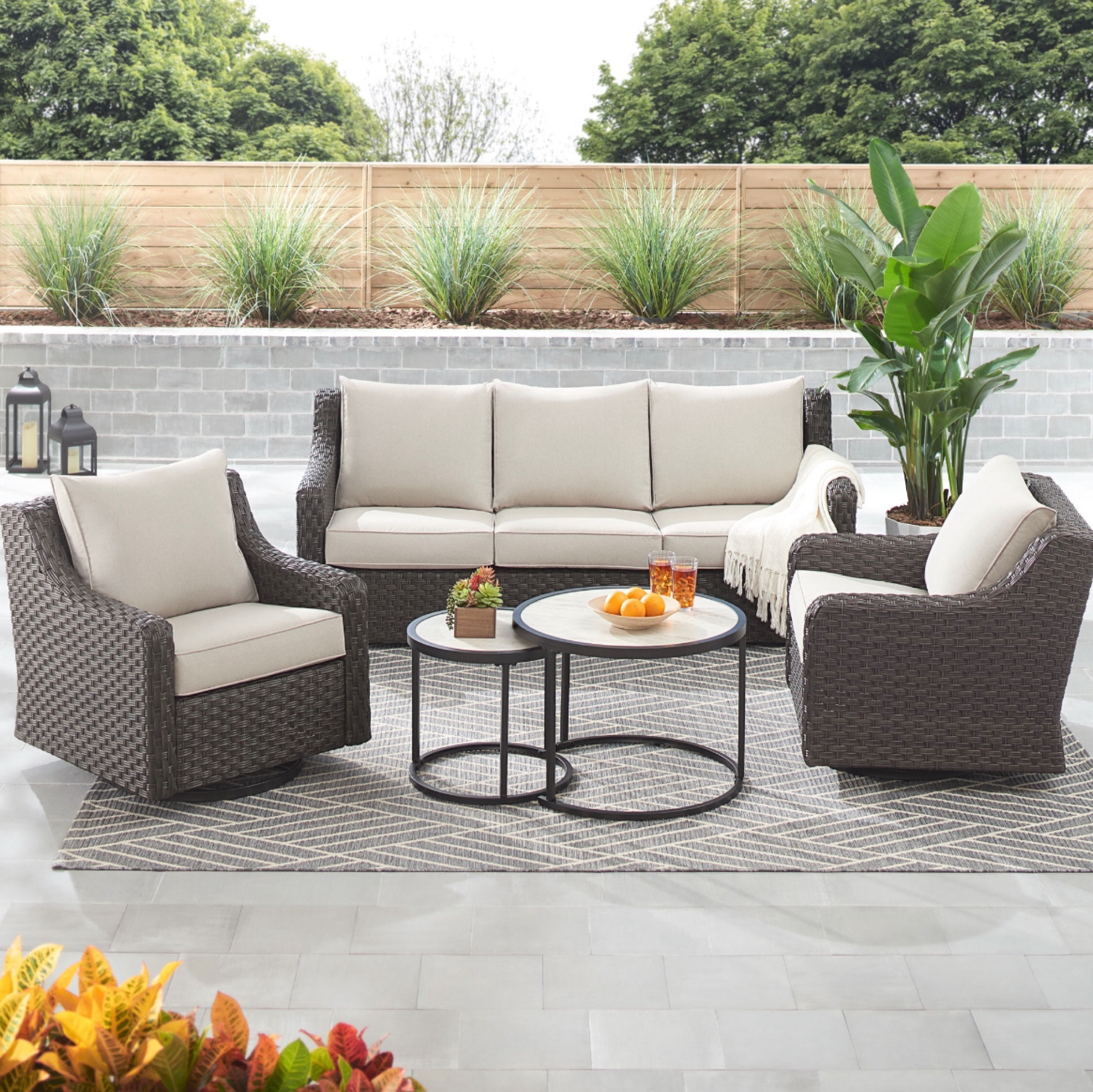 
Better Homes & Gardens River Oaks 5-Piece Wicker Conversation Set! This set is beautiful and currently on sale!! 

#outdoorfurniture #outdoorfurnituredesign #outdoorfurnitureperth #outdoorfurniturereseach #outdoorfurnitureretail 

#LTKSeasonal #LTKFind #LTKhome
