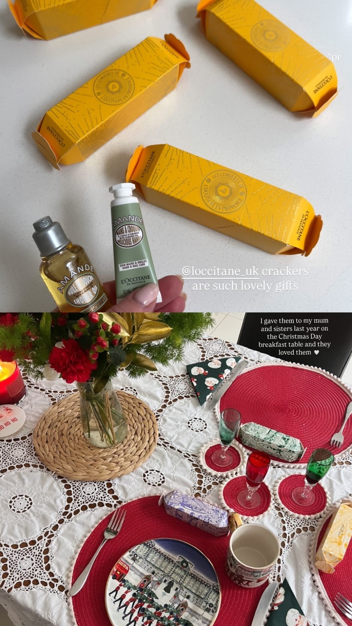 L’Occataine crackers are such a cute table favour for Christmas Day! I gave my mum and sisters these last year and they all loved them!! (they also looked super cute on the table) 

#LTKbeauty #LTKuk #LTKgiftguide