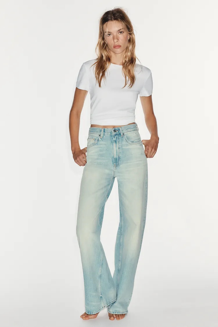 TRF HIGH RISE EXTRA WIDE LEG JEANS | Zara US