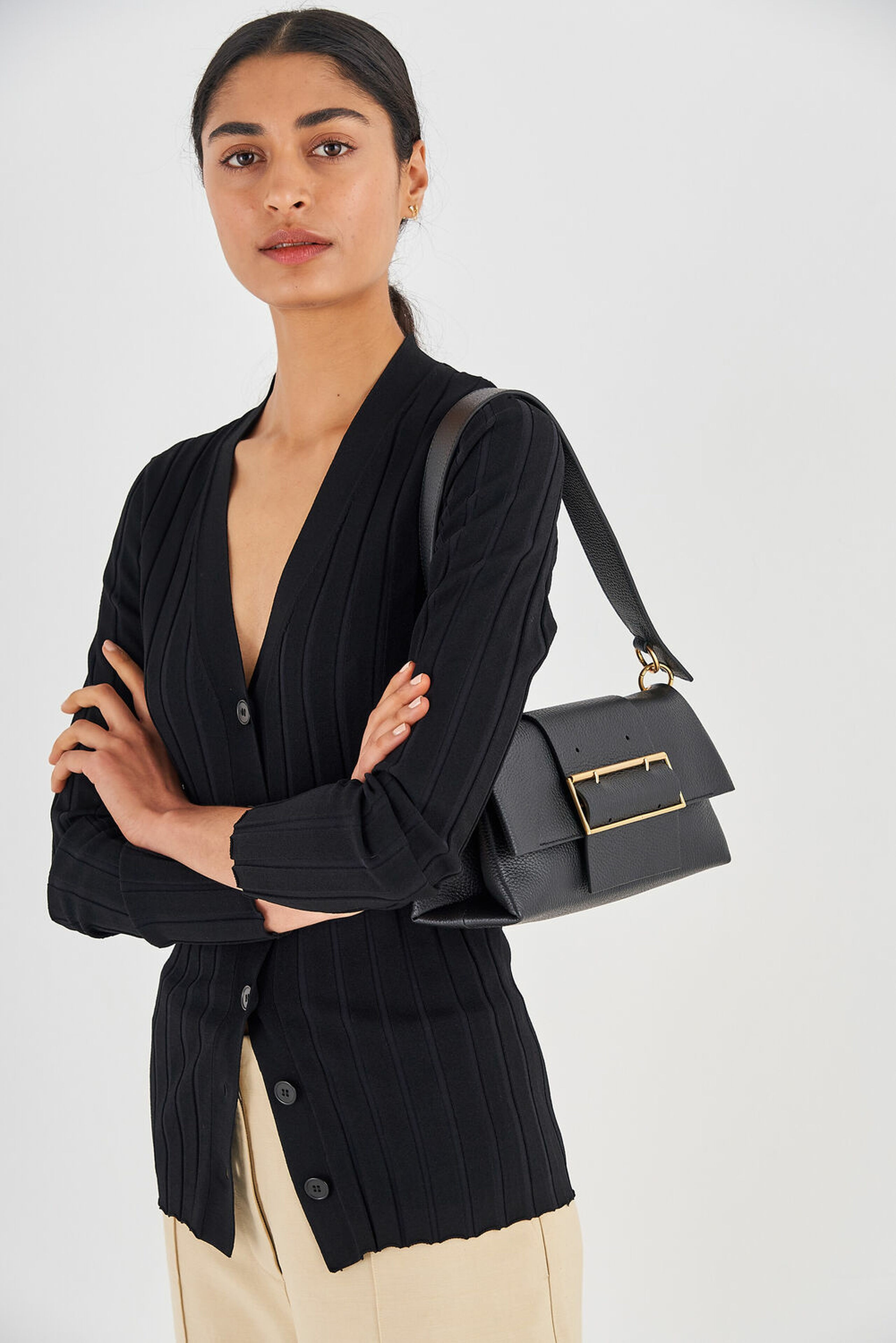 Oroton Anise Black Day Bag | Oroton