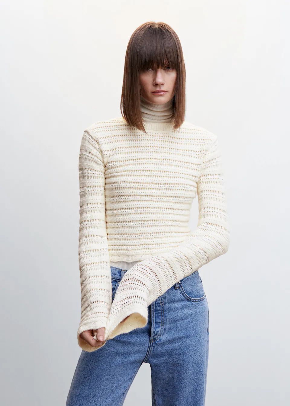 Openwork knit sweater | MANGO (UK)