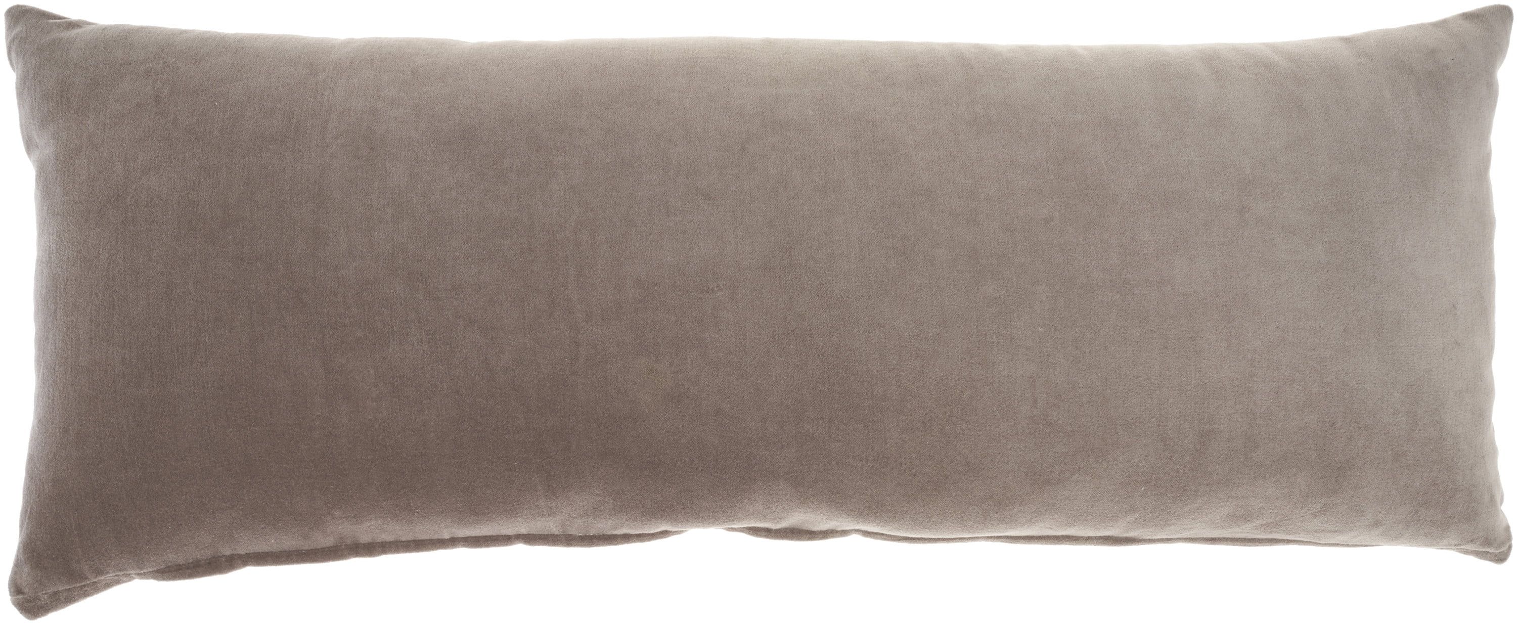 Mina Victory Life Styles Solid Velvet 12" x 30" Taupe Indoor Throw Pillow | Walmart (US)