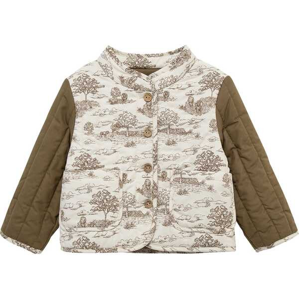 Country Toile Quilted Coat | Maisonette